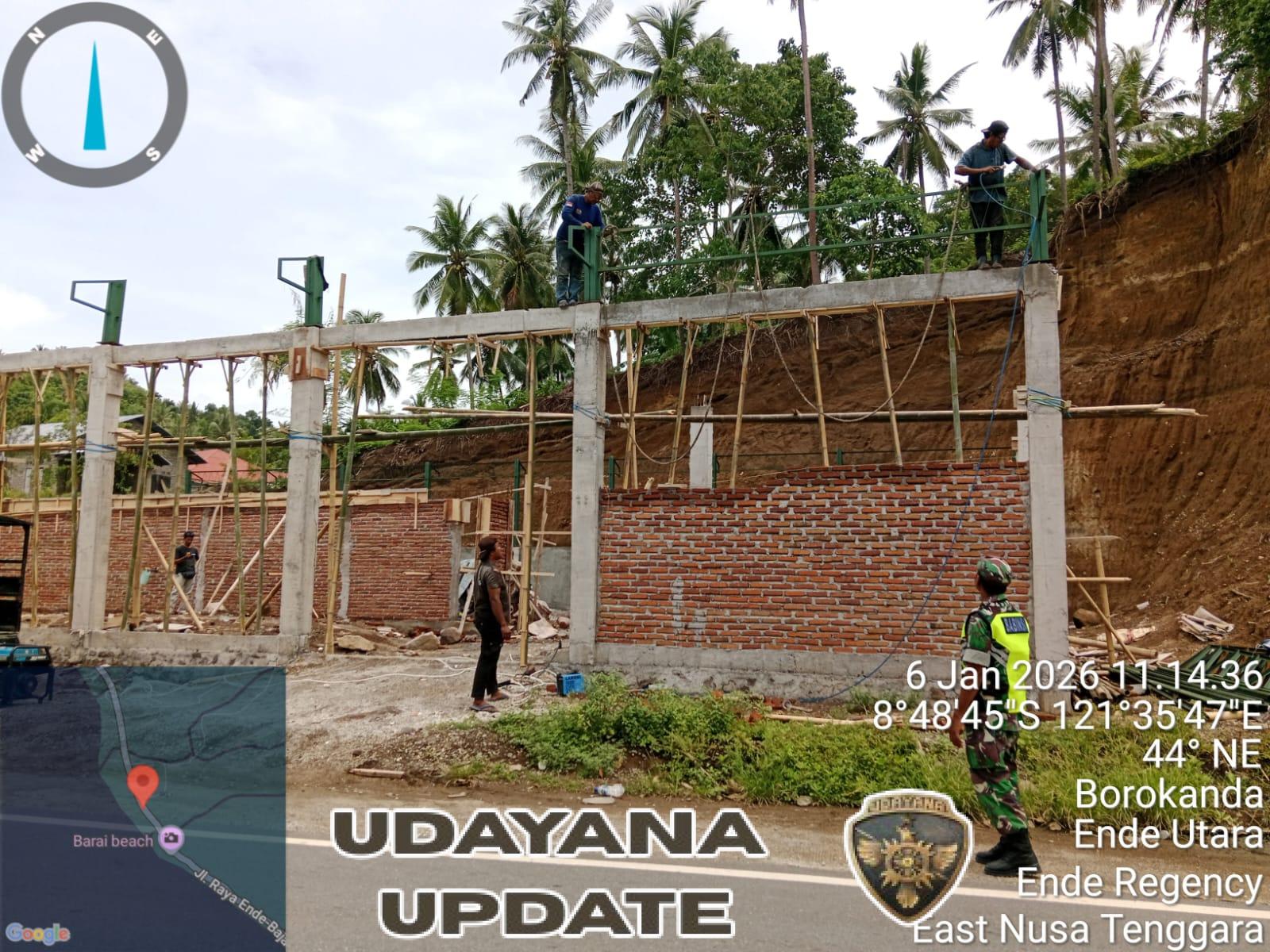 Dukung Program Ketahanan Pangan, Babinsa Ende Utara Cek Pembangunan KDKMP