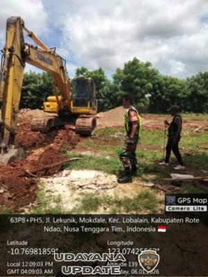 Babinsa Kodim 1627/Rote Ndao Pantau Distribusi Material dan Pekerjaan KDKMP di Desa Lekunik