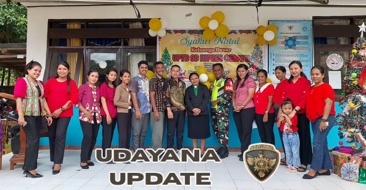 Pererat Silaturahmi, Babinsa Hadir dalam Syukuran Natal SD Inpres Oebatu