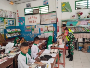 Dukung Kesehatan Anak, Babinsa Awasi Penyaluran Makanan Bergizi Gratis