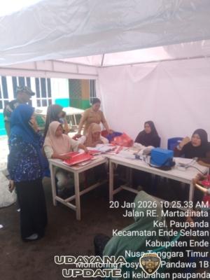 Kodim 1602/Ende Sinergi dengan Pemerintah, Posyandu di Kelurahan Paupanda Berjalan Lancar