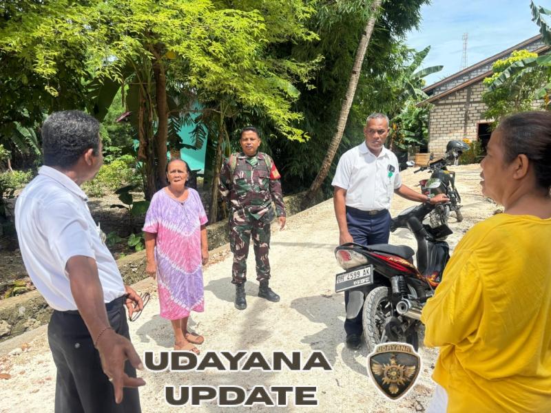 Babinsa Bakunase Mediasi Sengketa Batas Tanah Warga