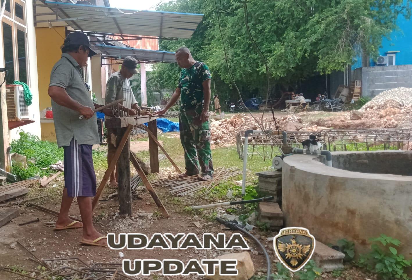 Babinsa Awasi Pekerjaan Pondasi Cakar Ayam di Koperasi Merah Putih Mokdale