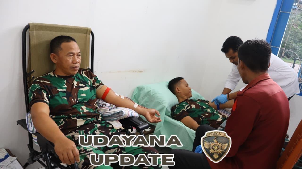 Yonarmed 12 Kostrad Ikut Serta Donor Darah di Kantor Loka POM Belu Sambut HUT BPOM ke-25
