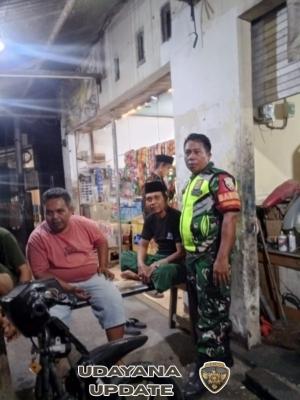 Melalui Patroli Malam Koramil Janapria Sambangi Pos Pos Siskamling Desa