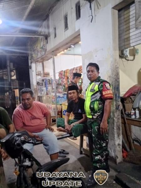Melalui Patroli Malam Koramil Janapria Sambangi Pos Pos Siskamling Desa