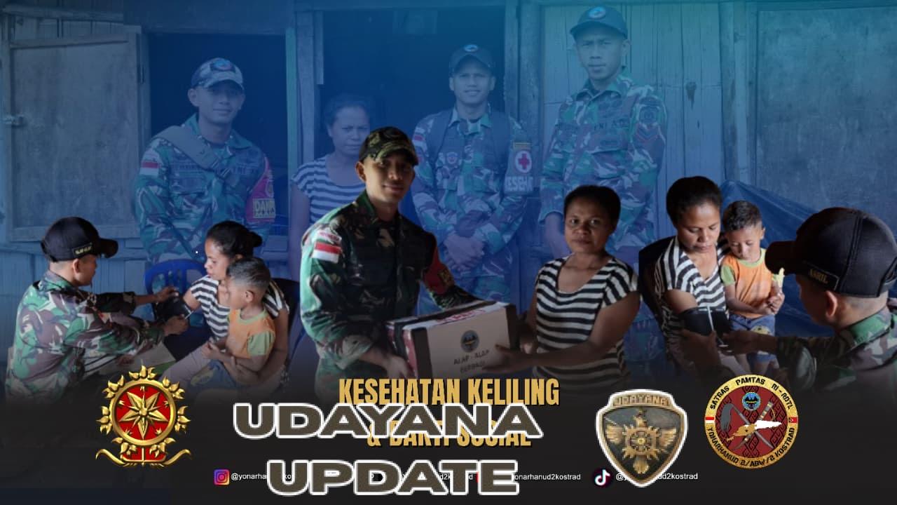 Satgas Pamtas Yonarhanud 2 Kostrad Gelar Pelayanan Kesehatan Keliling dan Bakti Sosial di Desa Manusasi
