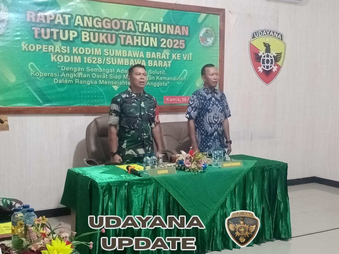 Kodim 1628/Sumbawa Barat Gelar RAT Tutup Buku Koperasi Tahun 2025
