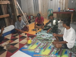 Koramil 1628-02/Sekongkang Intensifkan Patroli Malam Jaga Kamtibmas Wilayah