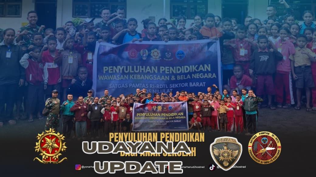 Kebersamaan di Perbatasan, Satgas Pamtas Yonarhanud 2 Kostrad Gelar Pengecekan Kesehatan dan Berbagi Bubur serta Buku Bacaan
