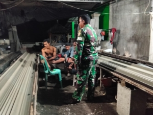 Koramil 1628-03/Seteluk Laksanakan Patroli Malam, Situasi Wilayah Aman dan Kondusif