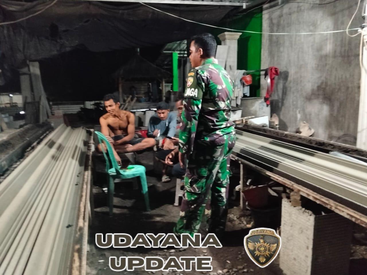 Koramil 1628-03/Seteluk Laksanakan Patroli Malam, Situasi Wilayah Aman dan Kondusif