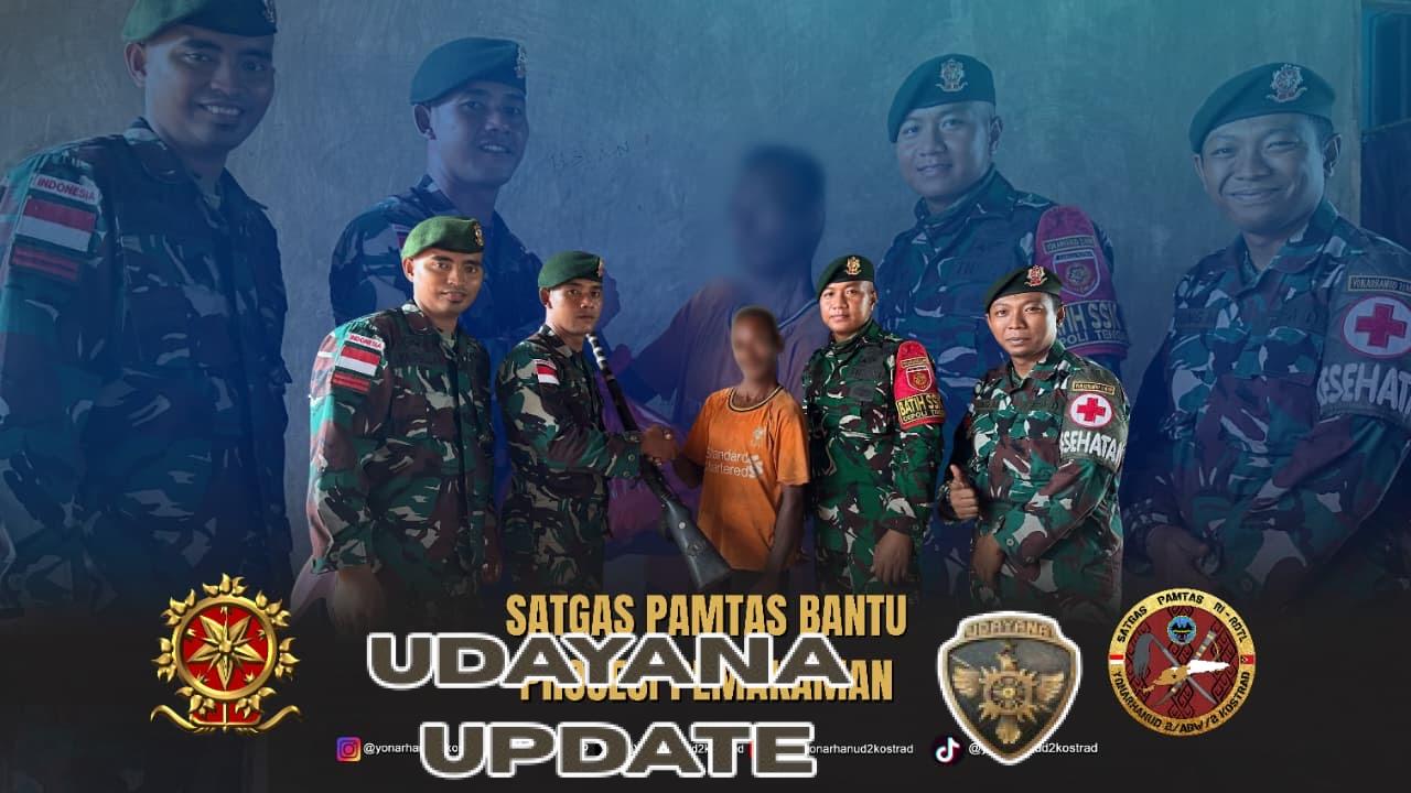 Wujudkan Keamanan di Perbatasan, Satgas Pamtas Yonarhanud 2 Kostrad Terima Senjata Api