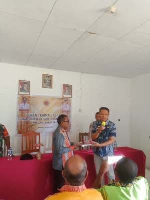 Babinsa Hadiri Sertijab Camat Amfoang Barat Daya Resmi