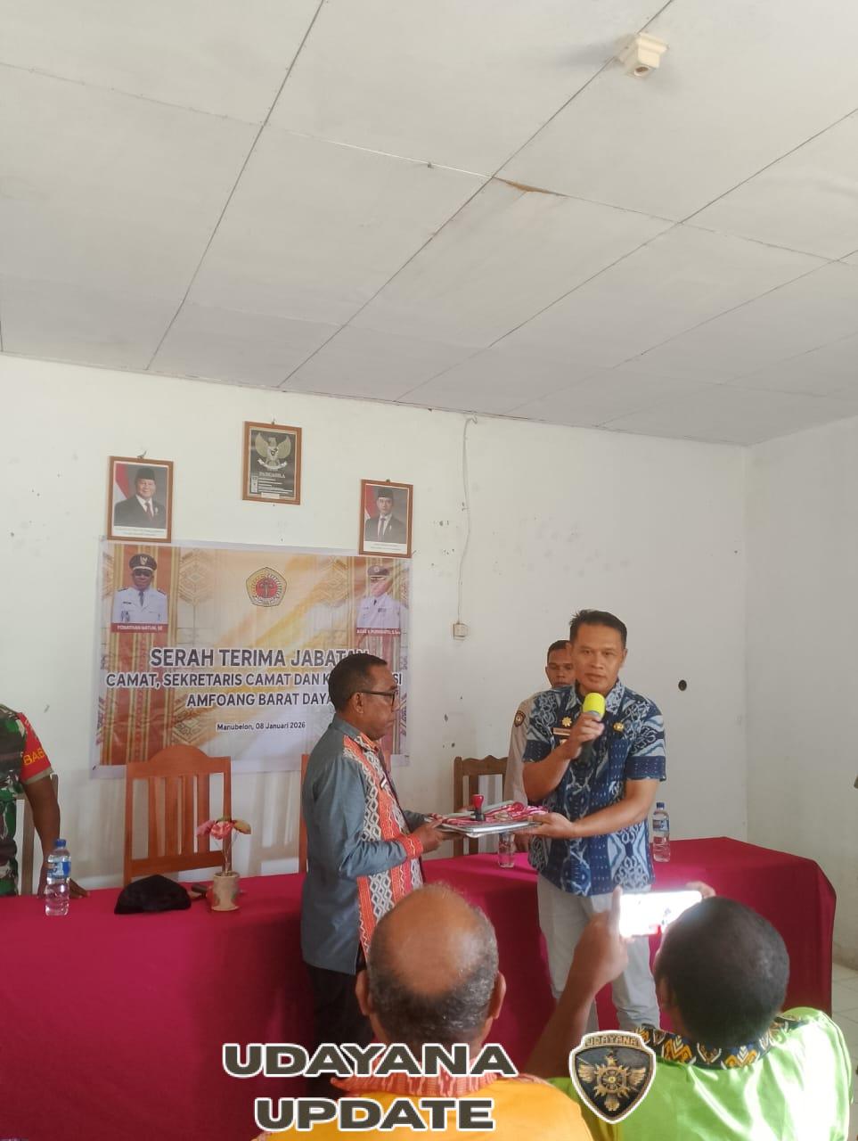 Babinsa Hadiri Sertijab Camat Amfoang Barat Daya Resmi