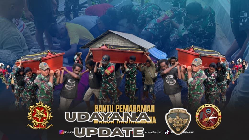 ‎Wujud Empati di Batas Negeri, Satgas Pamtas Yonarhanud 2 Kostrad Bantu Prosesi Pemakaman Warga Haumeniana
