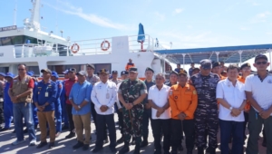 Kodim 1630/Mabar Hadiri Upacara Penutupan Ops SAR KM Putri Sakinah di Dermaga Marina Labuan Bajo