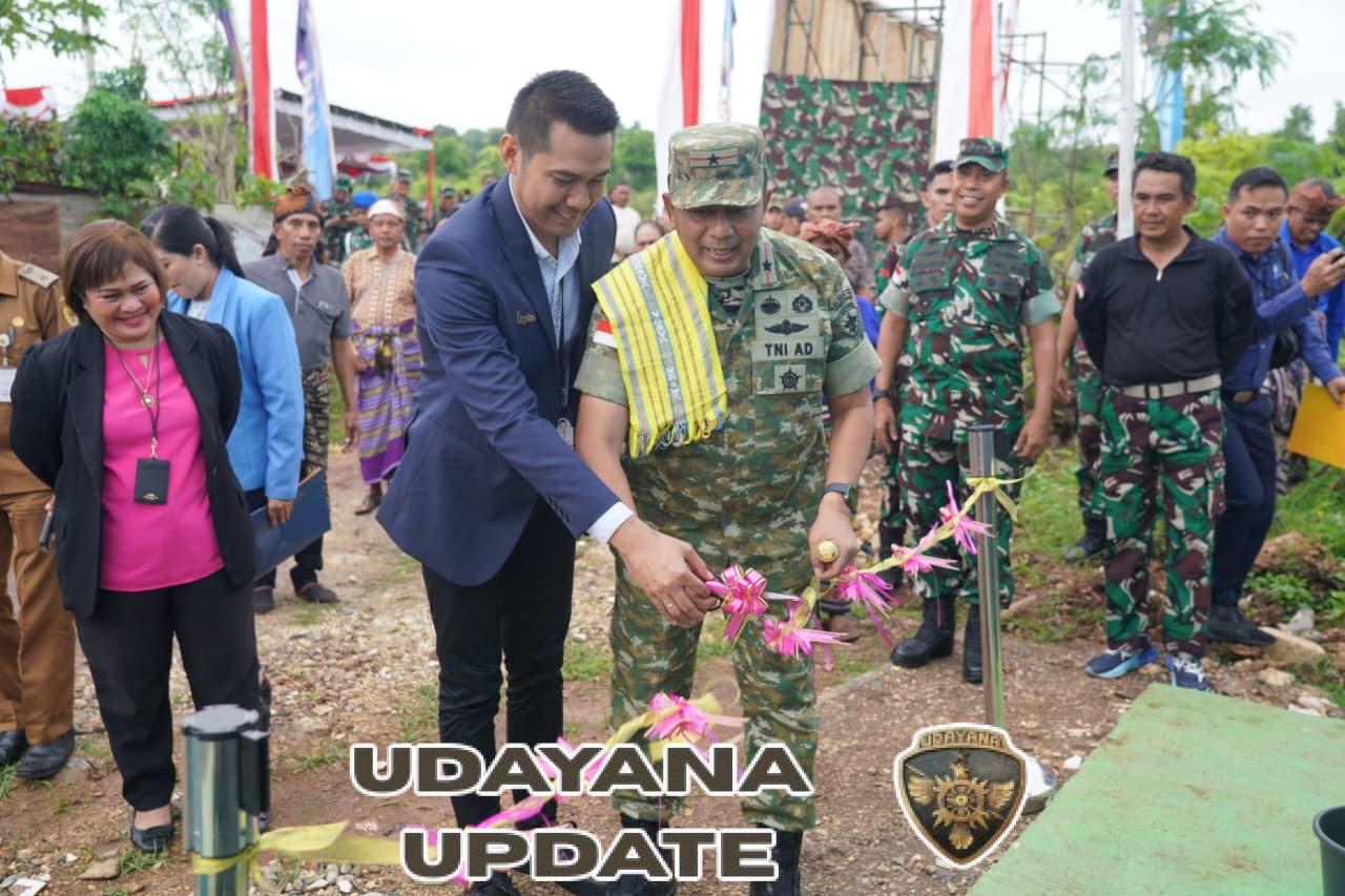 Korem 161/Wira Sakti Resmikan Sumur Bor Air Bersih Hasil Kolaborasi dengan Bank Mandiri dan Bank Arta Graha di Kota Kupang