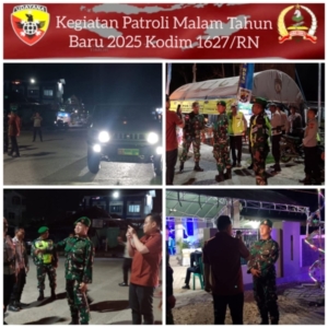 Dandim 1627/Rote Ndao Pimpin Langsung Patroli Pemantauan Situasi Menjelang Tahun Baru 2026