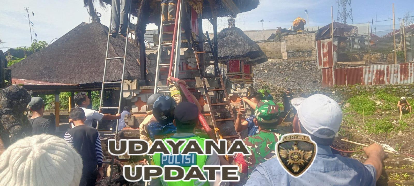 Kebakaran Pelinggih Pura Puseh Kintamani, TNI–Polri dan Damkar Bergerak Cepat Cegah Api Meluas