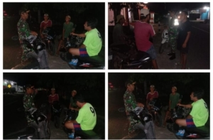 Patroli Malam Koramil Empang, TNI Ajak Warga Aktif Jaga Keamanan