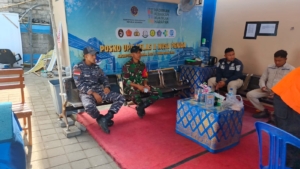 Antisipasi Lonjakan Kunjungan Wisatawan , Aparat Gabungan Gelar pengamanan Di Posko Terpadu Nataru Banjar Nyuh