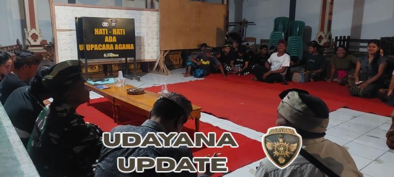 Babinsa Sangkar Agung Kawal Persiapan Nyepi 2026 Bersama Generasi Muda Jembrana