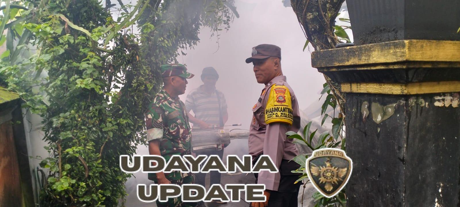 Babinsa Belega Aktif Dampingi Fogging Dinkes Gianyar, Wujud Nyata Cegah DBD di Wilayah Binaan