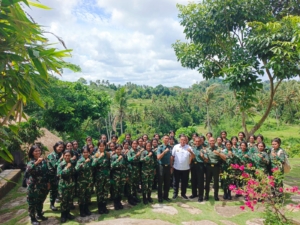 Kodim 1616/Gianyar Bekali Kowad Unhan RI Materi Kompi Produksi, Dukung Ketahanan Pangan Nasional