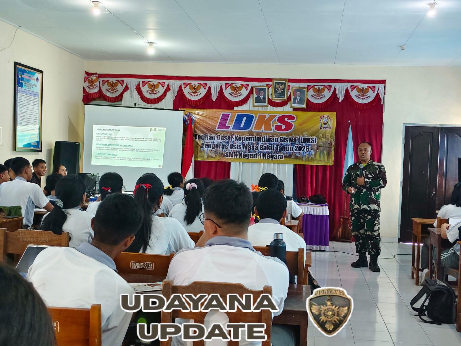 Pasi Ops Kodim 1617/Jembrana Perkuat Jiwa Nasionalisme Siswa SMK N 1 Negara