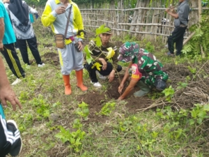 Dukung Program Sumbawa Hijau Lestari, Koramil 1607-04/Alas Hijaukan Bukit Senyum