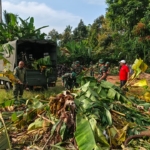 Dukung Program Pemerintah, Kodim 1626/Bangli Gelar Karya Bakti Pembersihan Lahan KDKMP