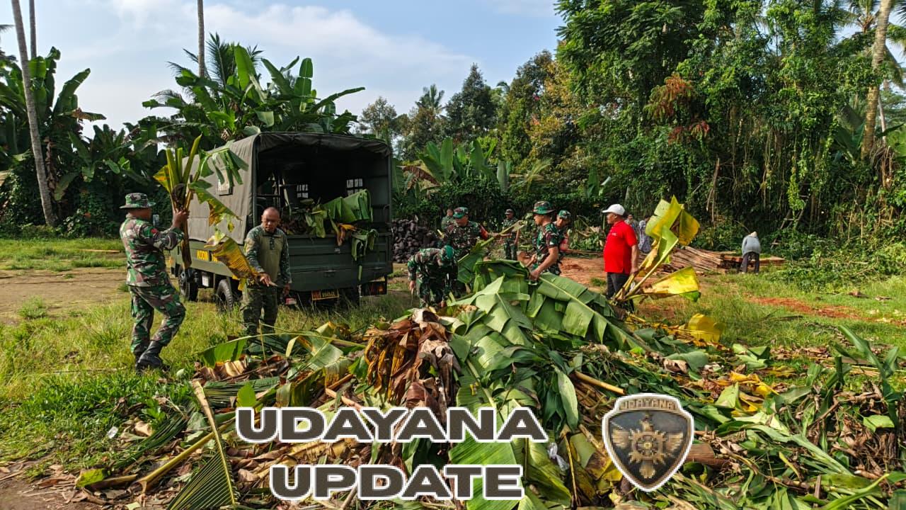 Dukung Program Pemerintah, Kodim 1626/Bangli Gelar Karya Bakti Pembersihan Lahan KDKMP
