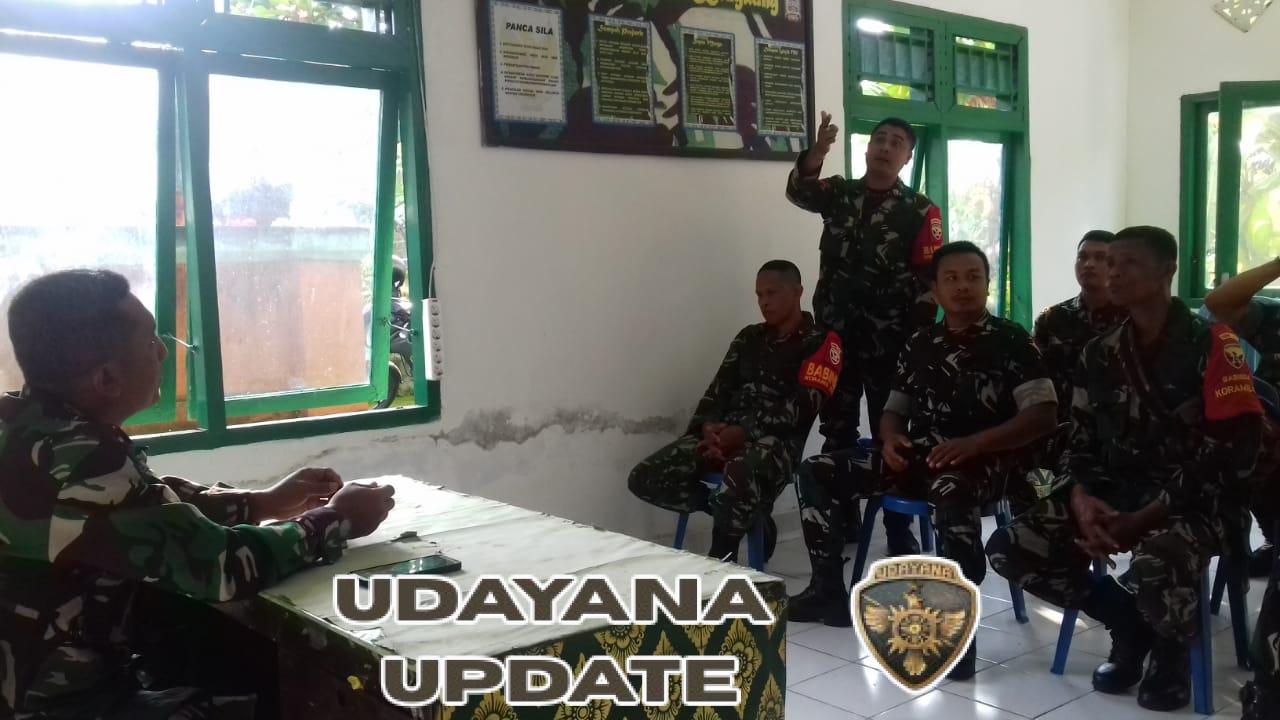 Beri Santiaji, Danramil Klungkung Gelar Jam Pimpinan