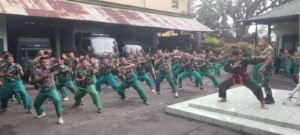 Kodim Tabanan Asah Naluri Tempur Prajurit Lewat Latihan Pencak Silat Militer Jelang Uji Kenaikan Tingkat