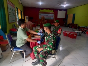 ‎Kodim 1607/Sumbawa Ambil Bagian Donor Darah, Wujud Kepedulian di HUT Kabupaten ke-67