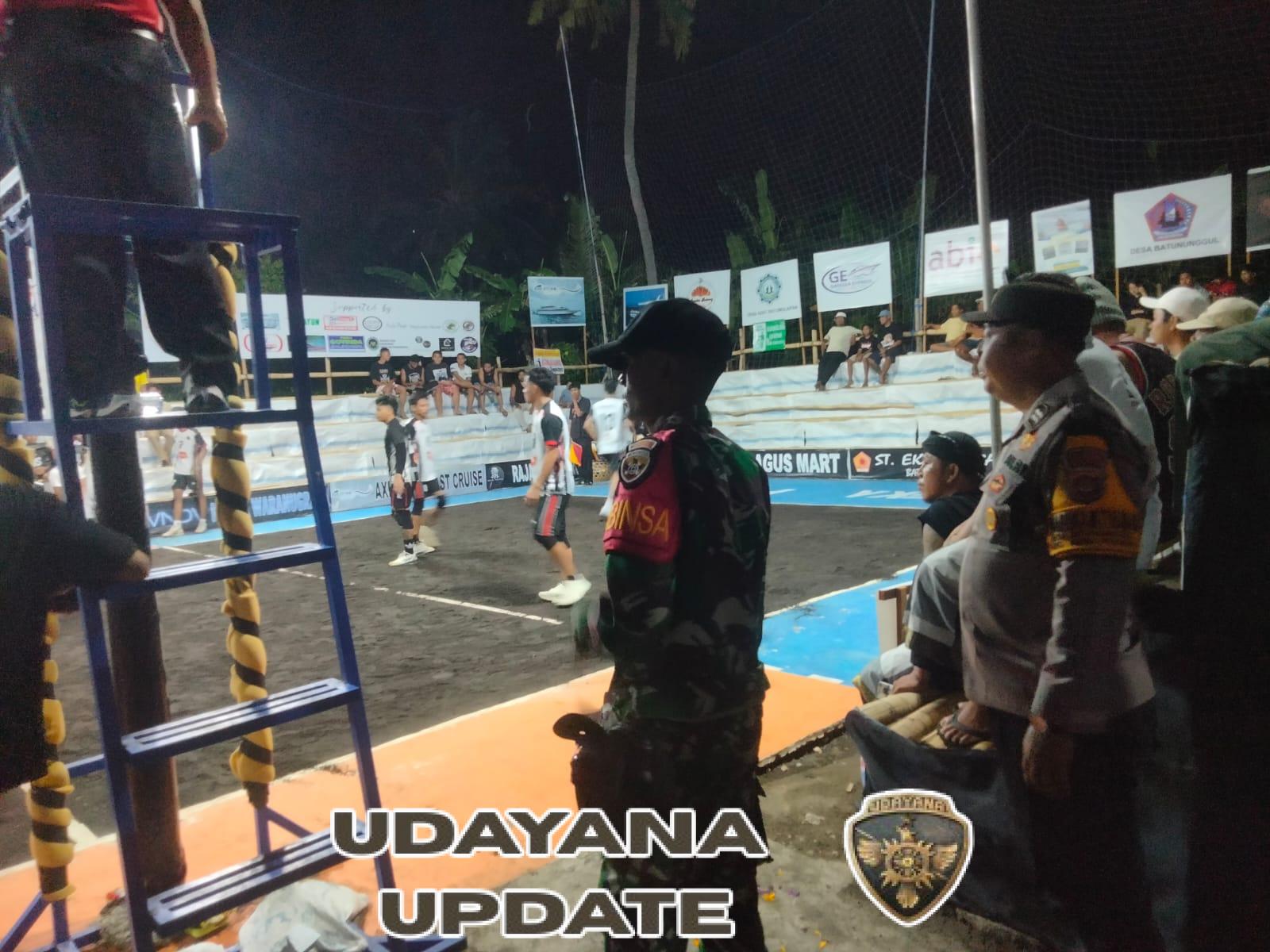 Aparat TNI Polri Di Nusa Penida Bersinergi Gelar Pengamanan Turnamen Volly Eka Putra Cup II