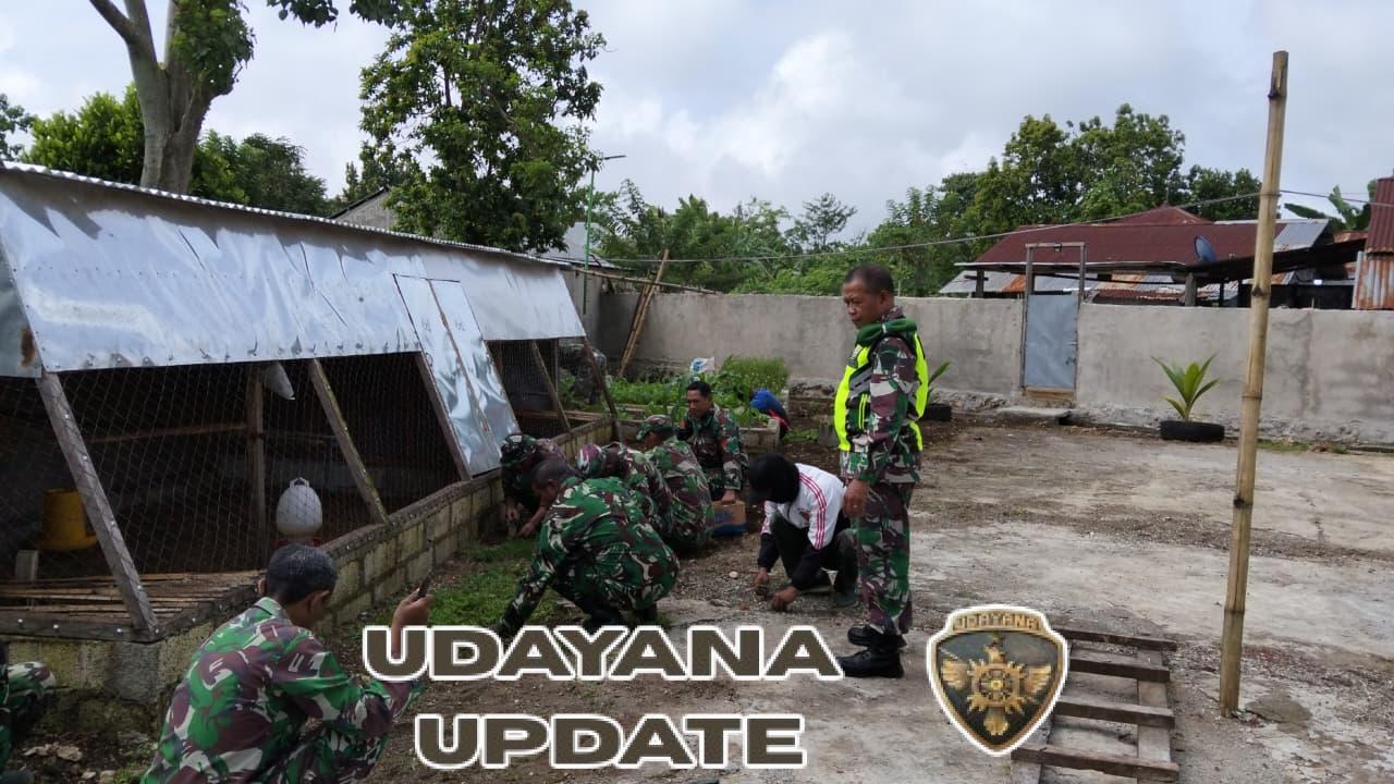 Pimpin Karya Bakti, Danramil Kota Soe Ajak Prajurit Jaga Kebersihan Pangkalan