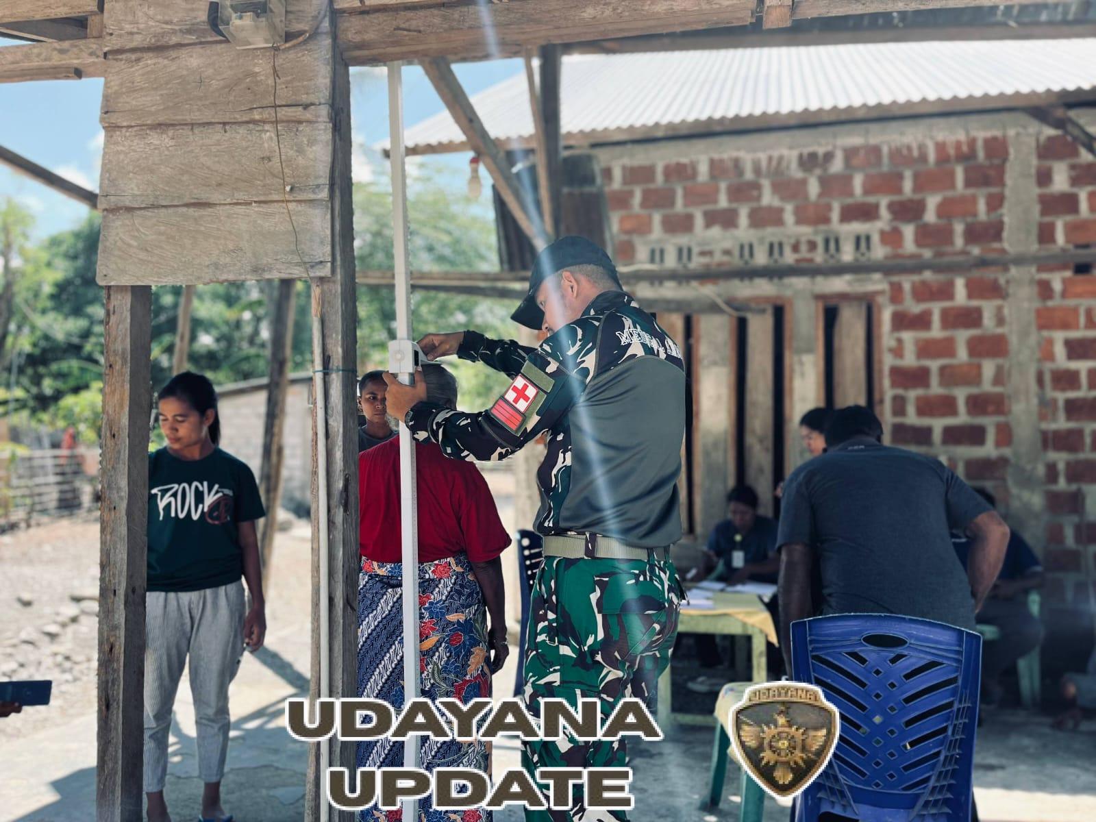 Peduli Kesehatan, Satgas Pamtas Yonarhanud 2 Kostrad Gelar Layanan Posyandu bagi Warga