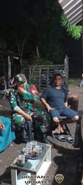 Jaga Keamanan Wilayah, Serda Lalu Wahyu Laksanakan Patroli Malam di Sekongkang