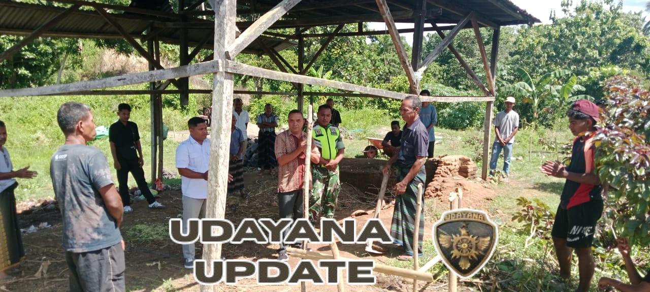 Kemanunggalan TNI-Rakyat: Babinsa Dampingi Warga dalam Pembangunan Dapur Makan Bergizi Gratis