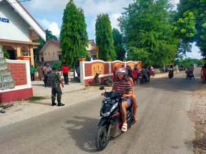 Piket Koramil Ba’a Laksanakan Monitoring Ibadah di Gereja Efata Lekioen