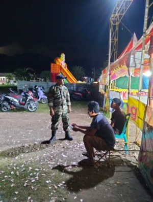 Koptu Agus Dermawan Laksanakan Patroli Malam, Warga Diimbau Jaga Keamanan Lingkungan