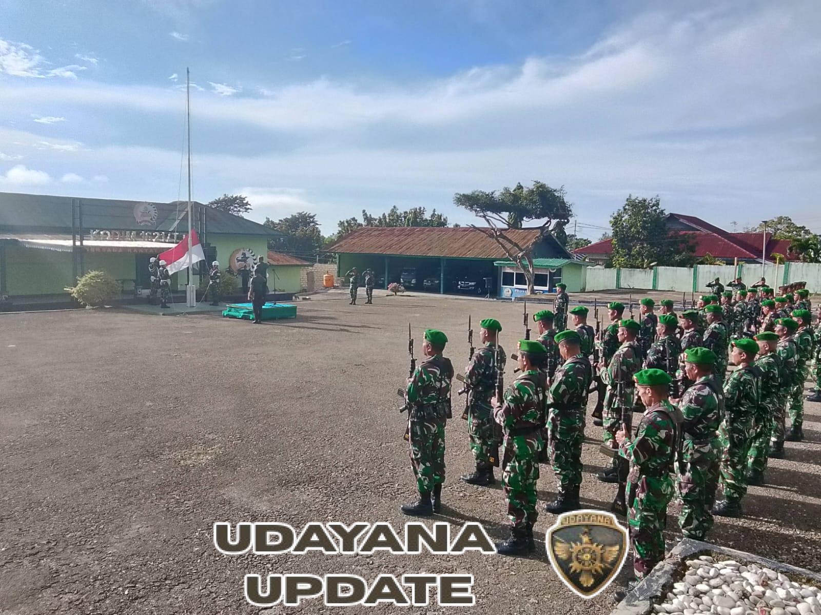 Kodim 1621/TTS Gelar Upacara Bendera Rutin, Dandim Tekankan Loyalitas dan Profesionalisme.