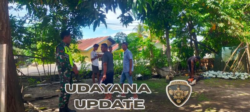 Monitoring Wilayah dan Komsos, Babinsa Raporendu Perkuat Kemanunggalan TNI-Rakyat