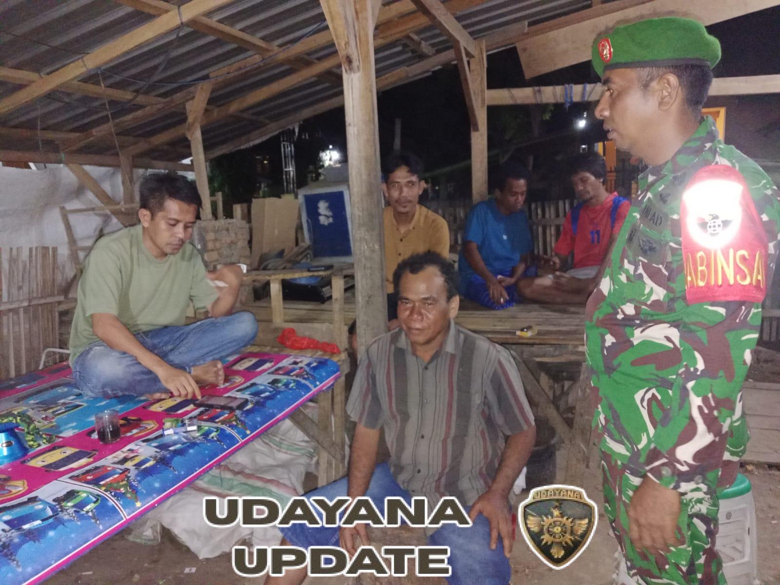 Desa Roka Kecamatan Belo Jadi Fokus Patroli Siskamling Terpadu Koramil 1608-04/Woha