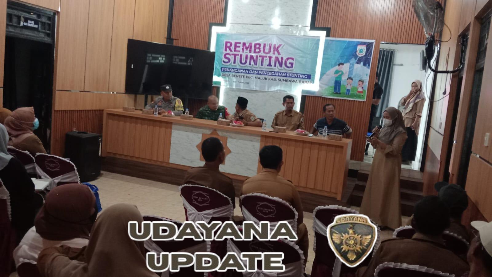 Babinsa Desa Benete Hadiri Rembuk Stunting, Dukung Penanganan dan Pencegahan Stunting