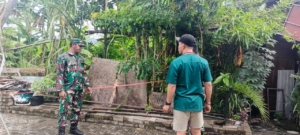 Babinsa Beru Dampingi Pengukuran Lahan Pembangunan Koperasi Merah Putih