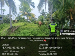 Dukung Pemberdayaan Ekonomi Desa, Babinsa Ende Laksanakan Pengecekan Lahan Koperasi Merah Putih