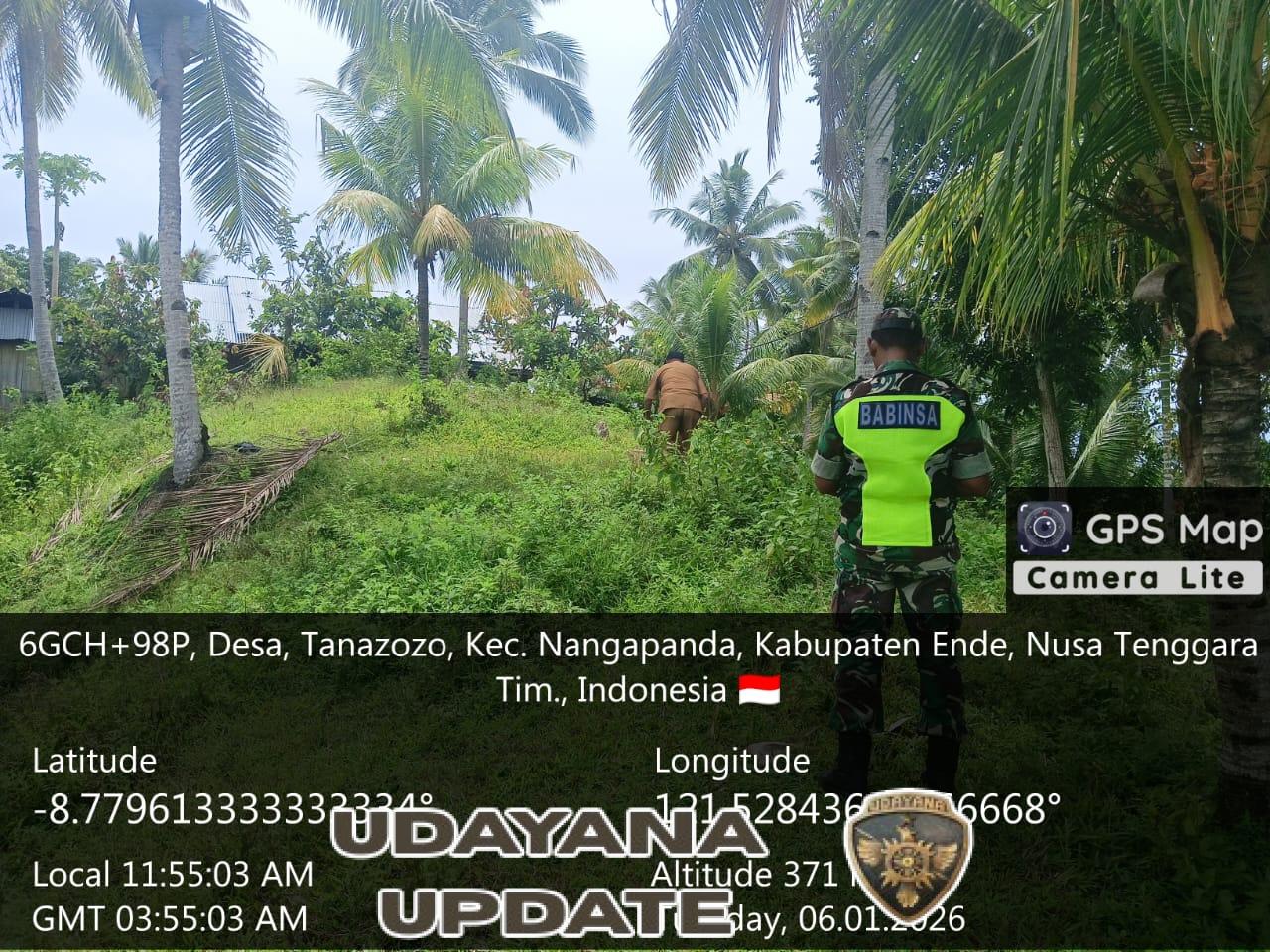 Dukung Pemberdayaan Ekonomi Desa, Babinsa Ende Laksanakan Pengecekan Lahan Koperasi Merah Putih